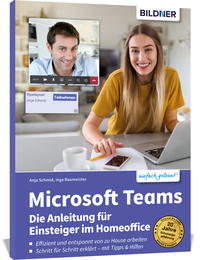 Cover: Anja Schmid & Inge Baumeister Microsoft Teams - die Anleitung für Einsteiger im Homeoffice